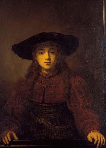 REMBRANDT Harmenszoon van Rijn The Girl in a Picture Frame,